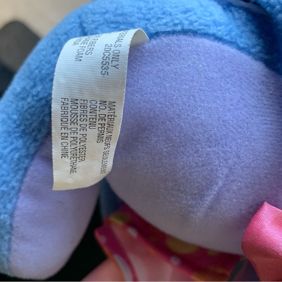 Disney Fisher Price Baby Eeyore Plush Toy Rattle Satin Blanket Ears 2004 - Picture 12 of 13